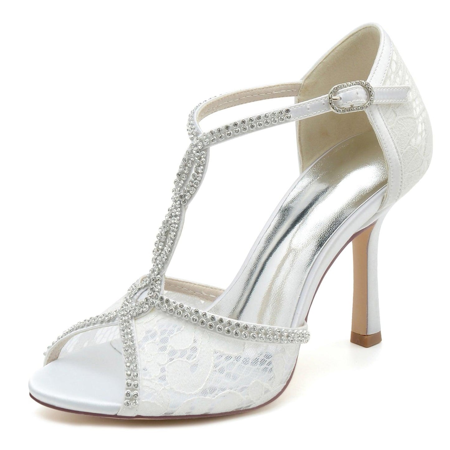 Stiletto Heel 9.5cm Silk-Like Shoes CK0390 - COCOMELODY