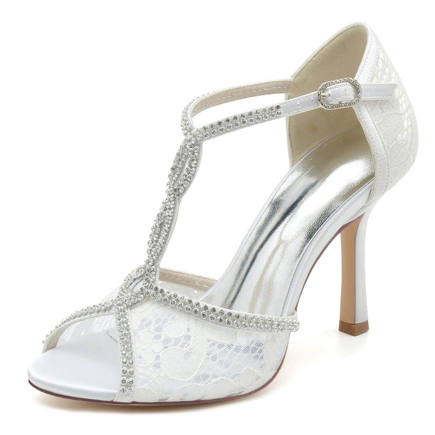 Stiletto Heel 9.5cm Silk-Like Shoes CK0390 - COCOMELODY