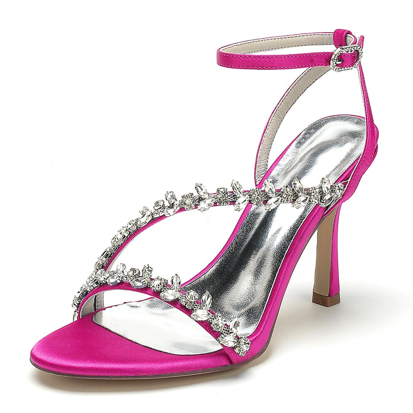 Stiletto Heel 9.5cm Silk-Like Shoes CK0392 - COCOMELODY