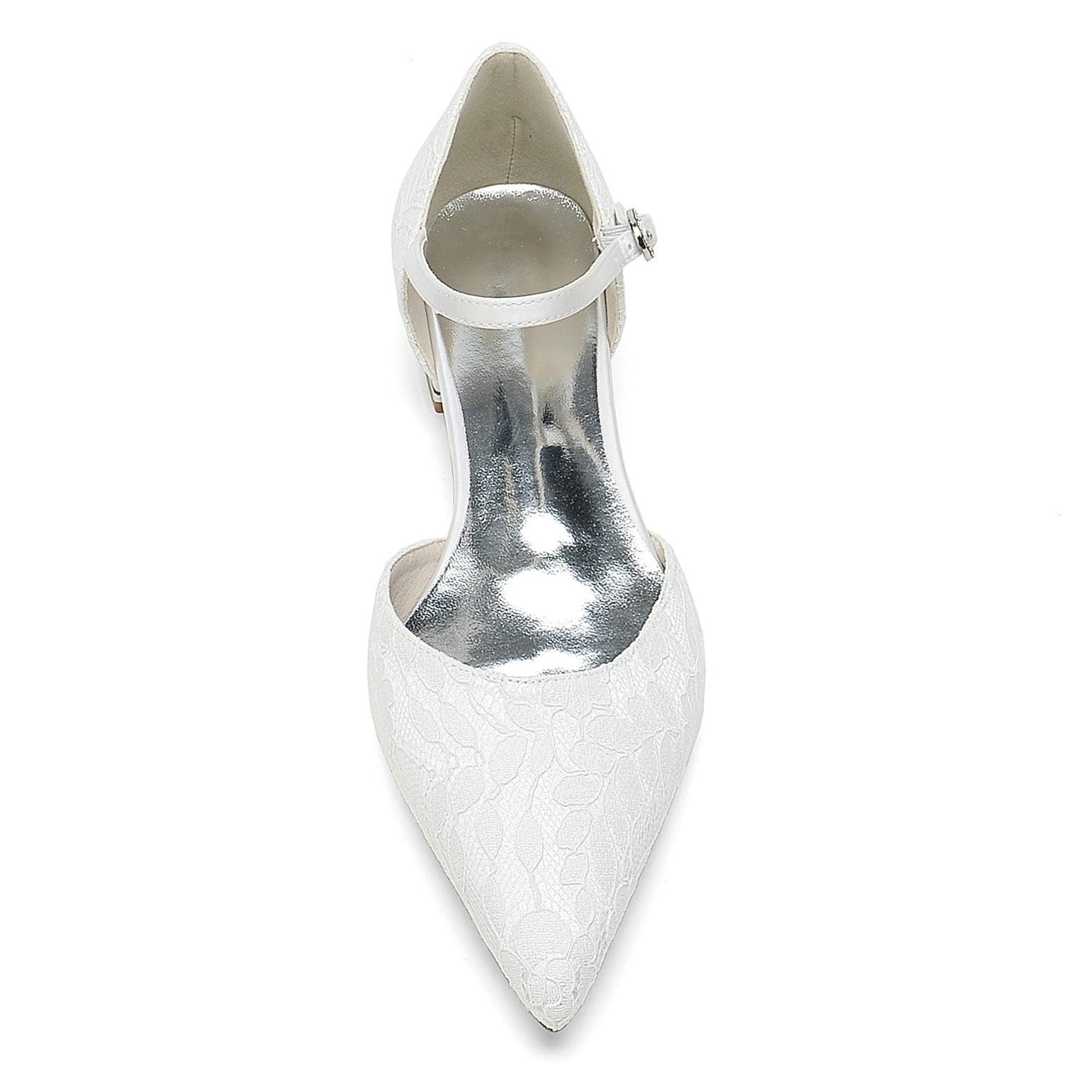Flat Heel 2.5cm Silk-Like Lace Shoes CK0395 - COCOMELODY