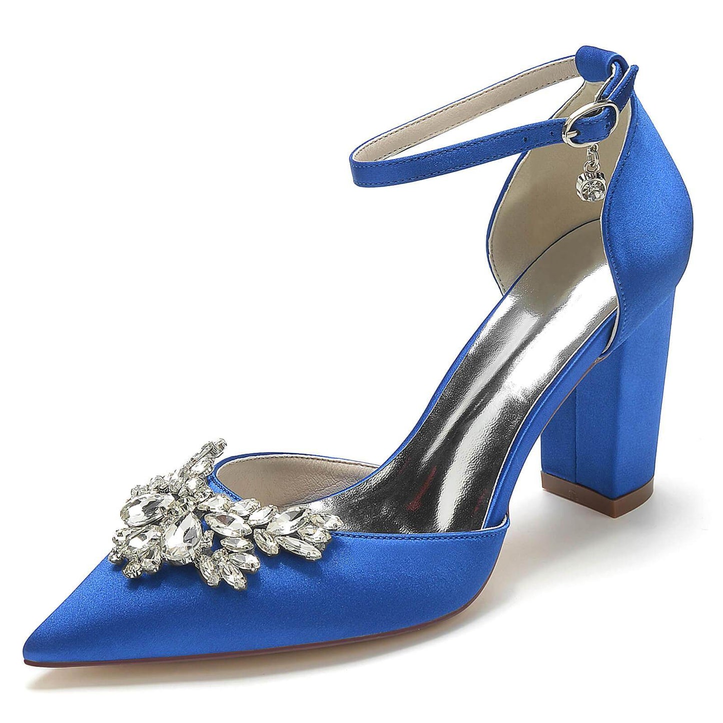 Chunky Heel 8.5cm Silk-Like Shoes CK0398 - COCOMELODY