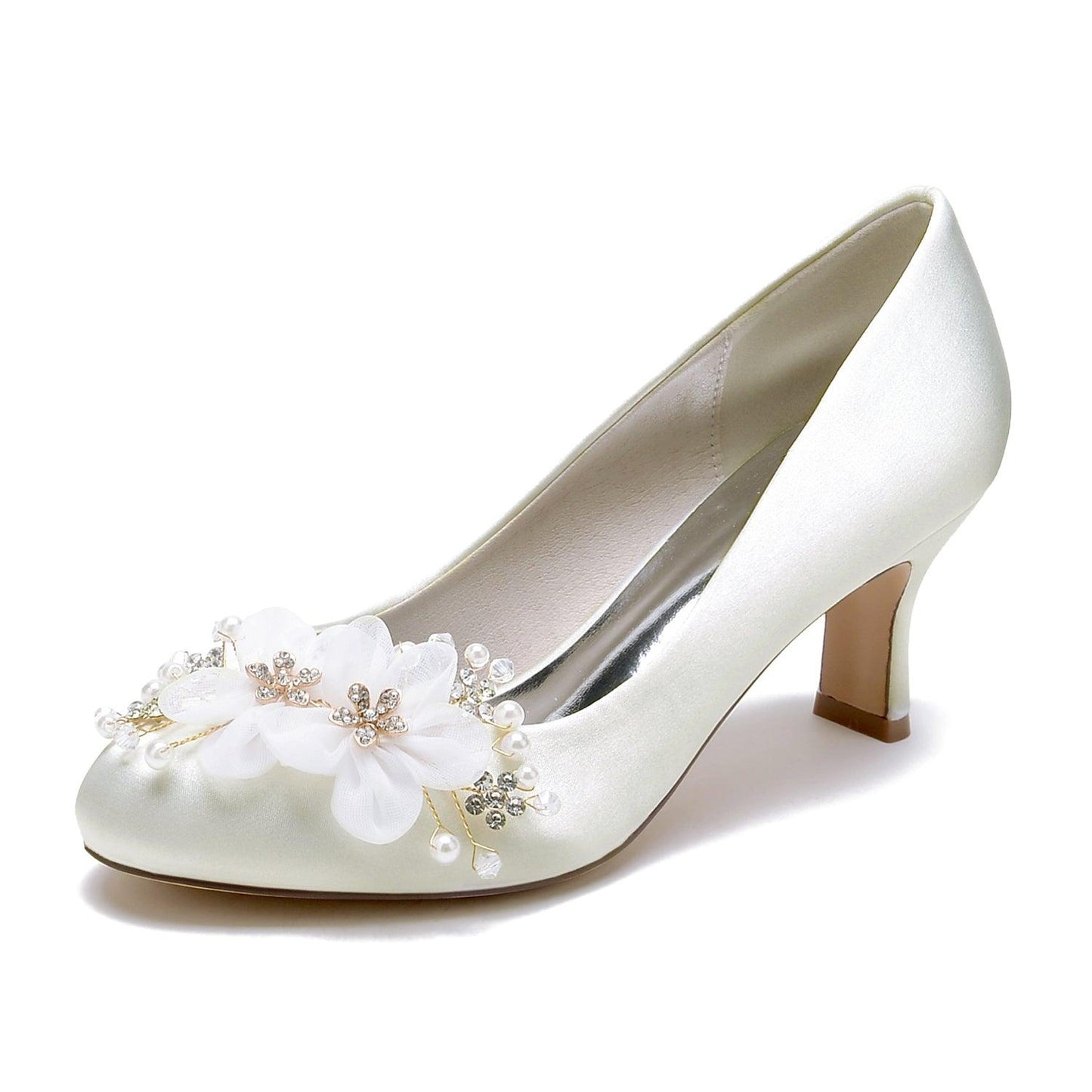 Chunky Heel 6.5cm Silk-Like Shoes CK0438 - COCOMELODY
