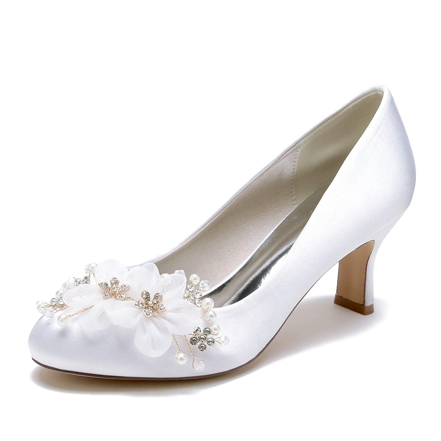 Chunky Heel 6.5cm Silk-Like Shoes CK0438 - COCOMELODY