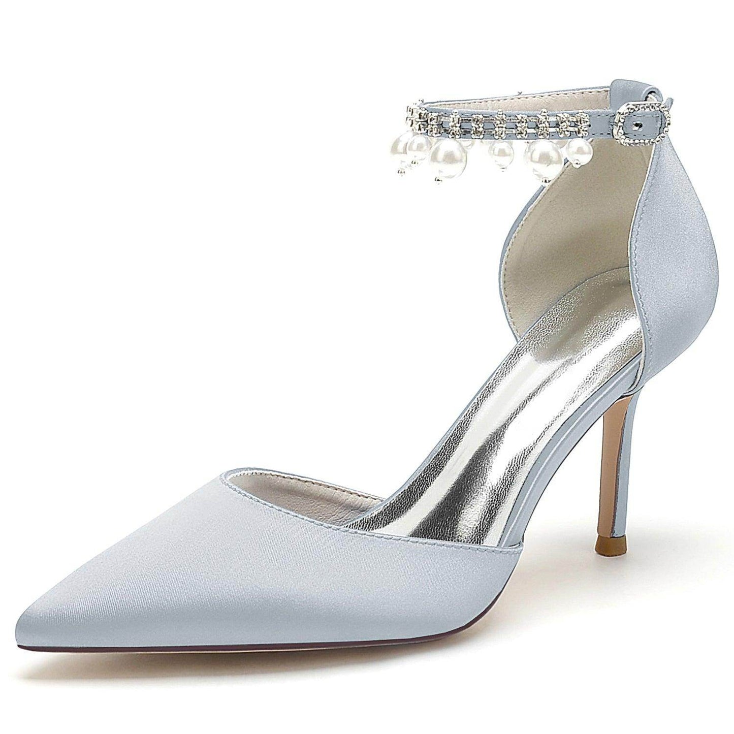 Stiletto Heel 8.5cm Silk-Like Shoes CK0442 - COCOMELODY