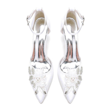 Stiletto Heel 8.5cm Silk-Like Shoes CK0476 - COCOMELODY
