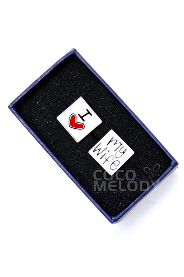 Men's 2-Piece Copper Cufflinks CL0120 - COCOMELODY