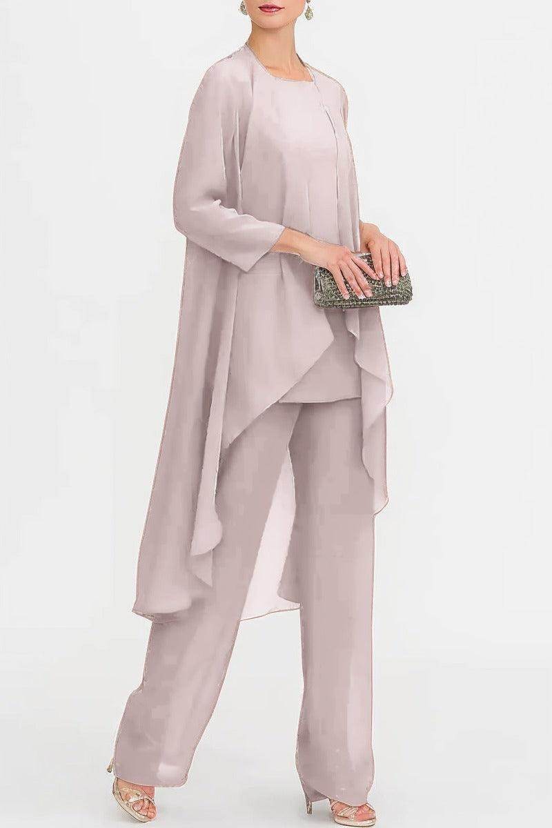 Three-Piece Floor Length Chiffon Mother Dress CM0074 - COCOMELODY