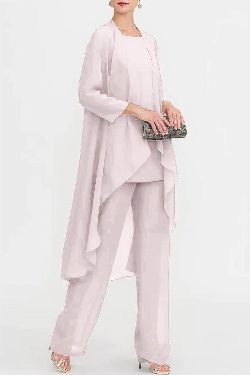 Three-Piece Floor Length Chiffon Mother Dress CM0074 - COCOMELODY