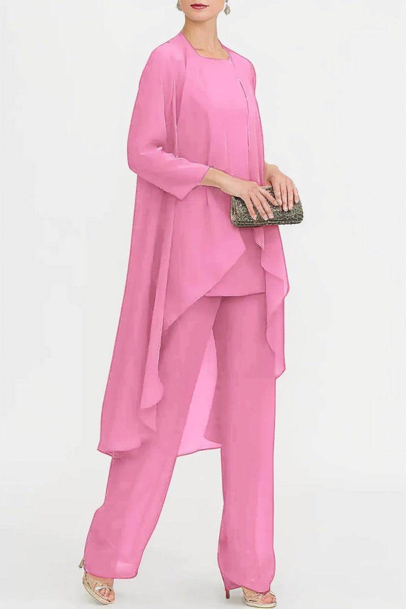 Three-Piece Floor Length Chiffon Mother Dress CM0074 - COCOMELODY