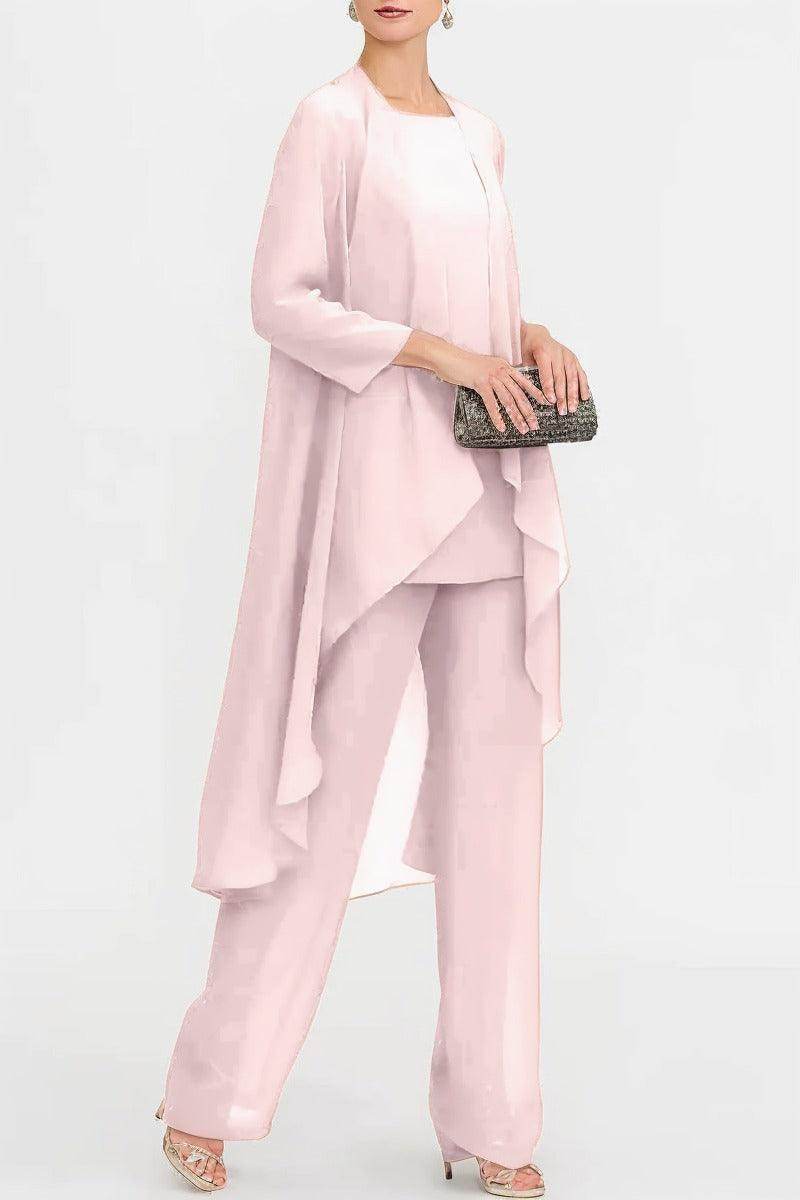 Three-Piece Floor Length Chiffon Mother Dress CM0074 - COCOMELODY