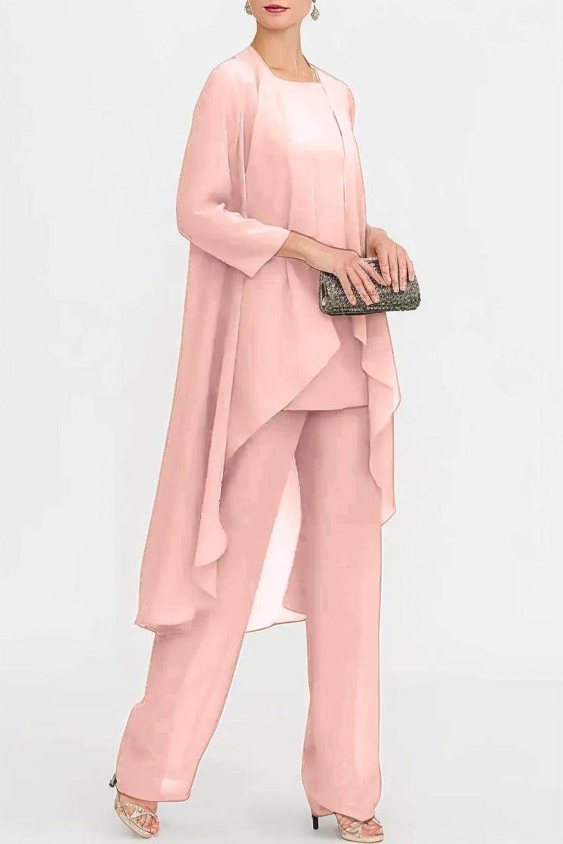 Three-Piece Floor Length Chiffon Mother Dress CM0074 - COCOMELODY