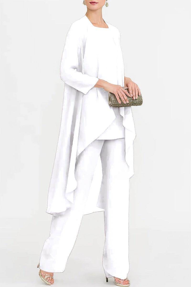 Three-Piece Floor Length Chiffon Mother Dress CM0074 - COCOMELODY