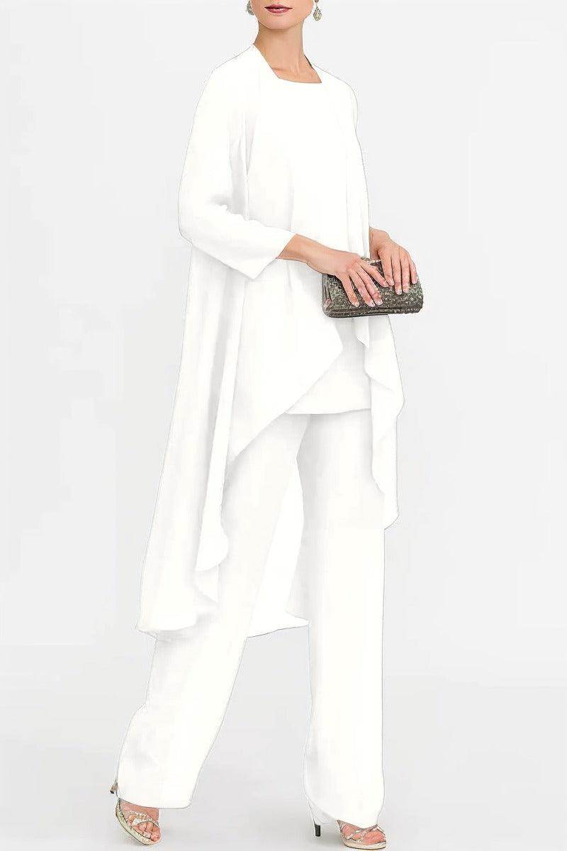 Three-Piece Floor Length Chiffon Mother Dress CM0074 - COCOMELODY