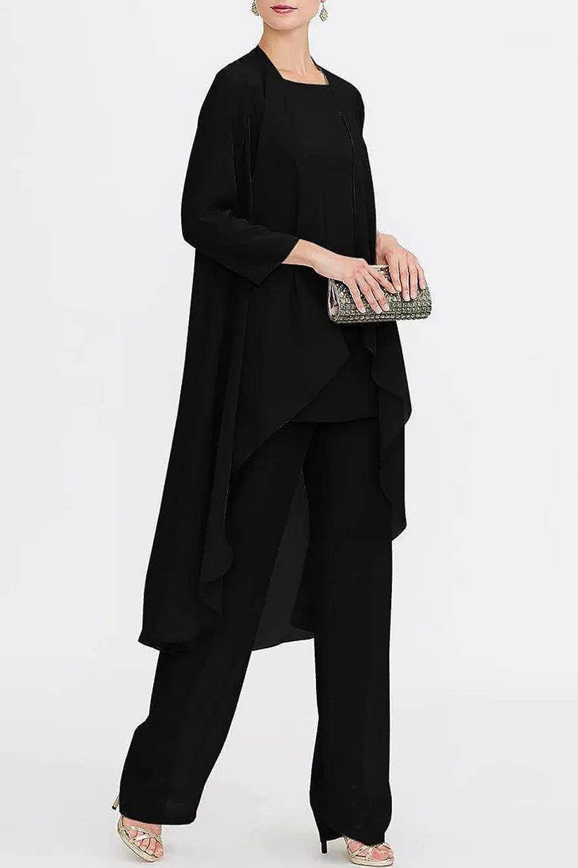 Three-Piece Floor Length Chiffon Mother Dress CM0074 - COCOMELODY