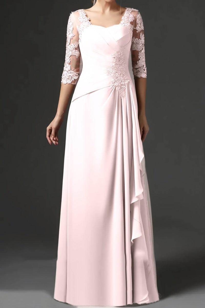 Sheath-Column Floor Length Chiffon Mother Dress CM0075 - COCOMELODY