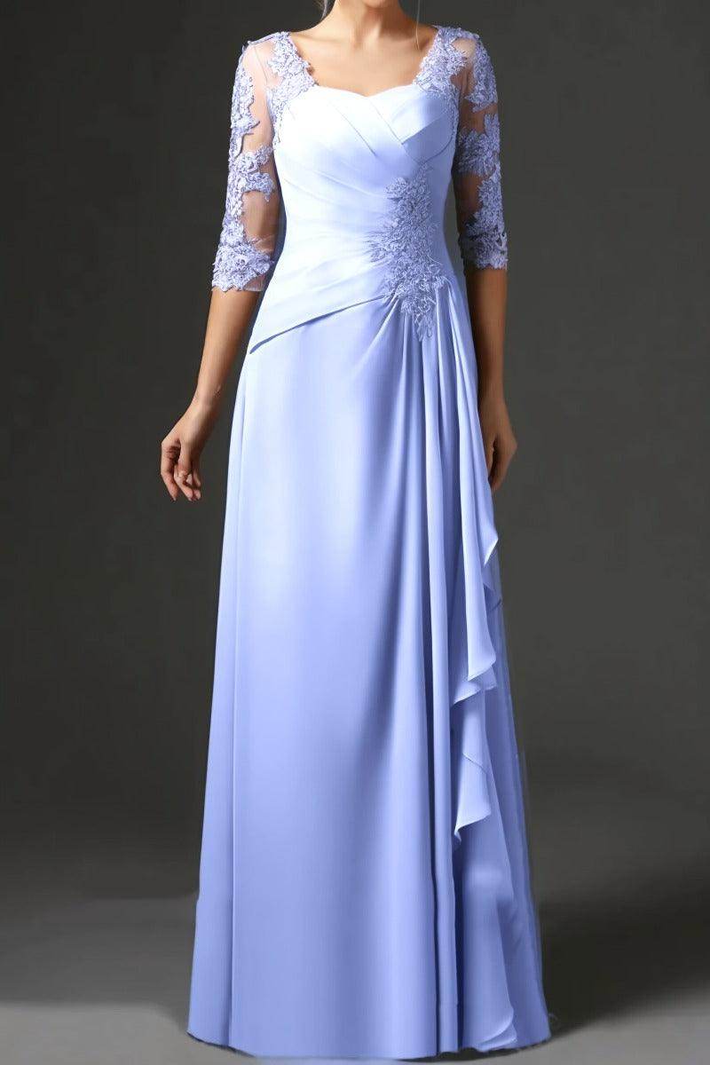 Sheath-Column Floor Length Chiffon Mother Dress CM0075 - COCOMELODY