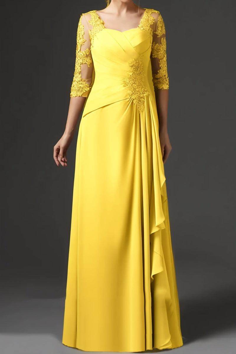 Sheath-Column Floor Length Chiffon Mother Dress CM0075 - COCOMELODY