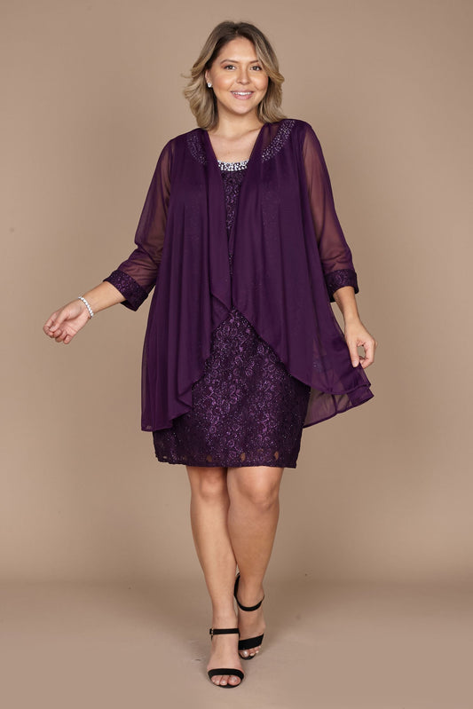 Sheath-Column Short-Mini Chiffon Lace Dress CM0109