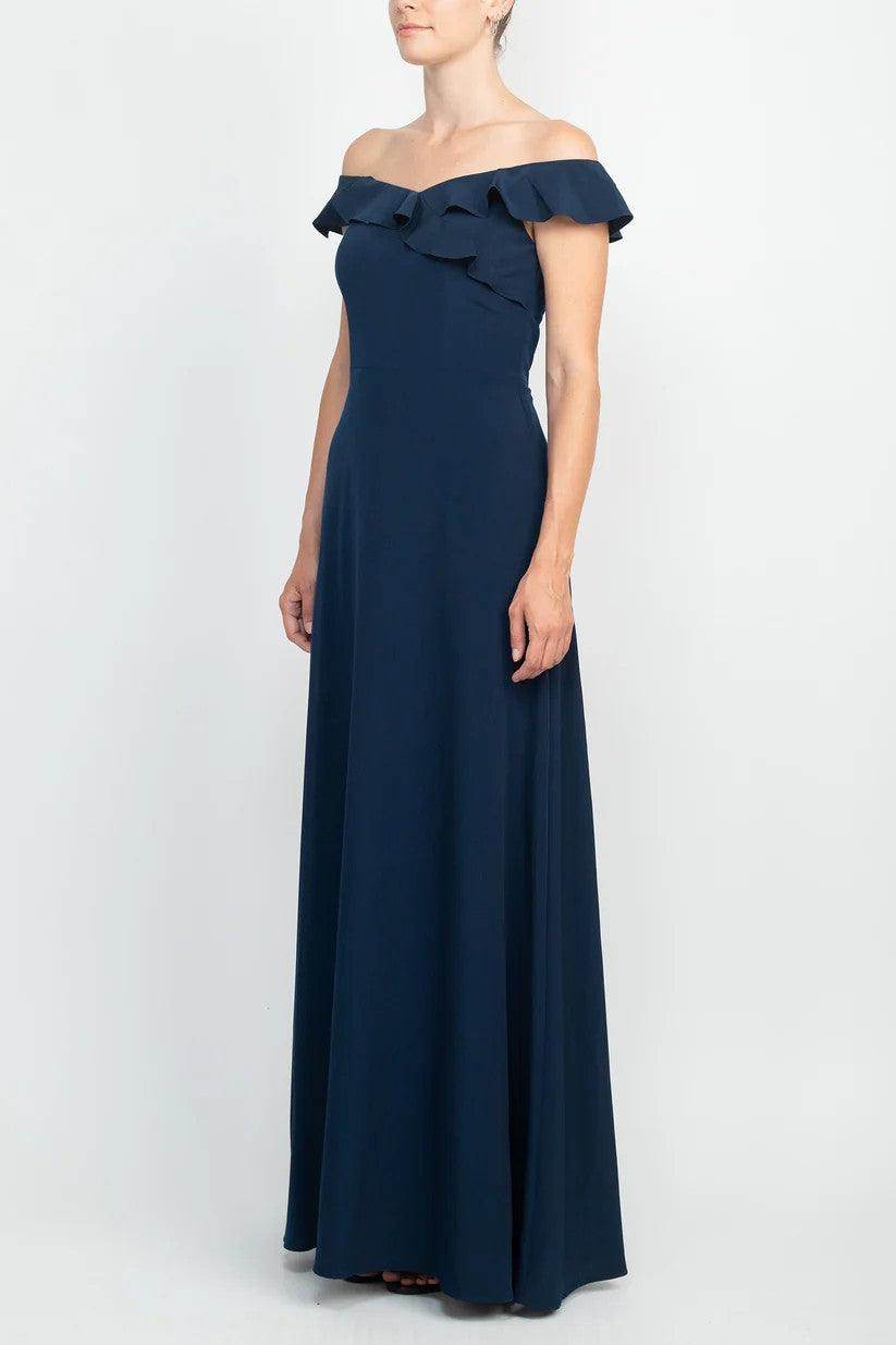 A-Line Floor Length Polyester Mother Dress CM0200 - COCOMELODY