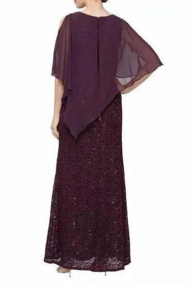A-Line Ankle Length Stretch Lace Mother Dress CM0203 - COCOMELODY