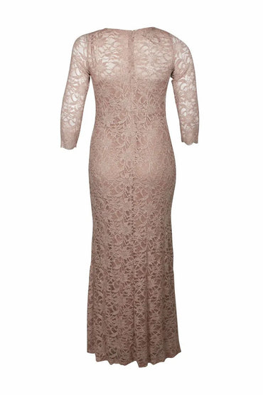 Sheath-Column Maxi Mesh Mother Dress CM0216