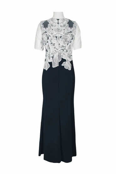 Sheath-Column Maxi Stretch Crepe Mother Dress CM0219