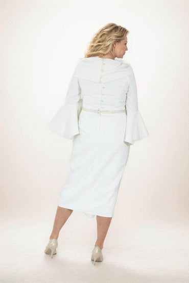 A-line Midi Elastic Cloth Mother Dress CM0226 - COCOMELODY