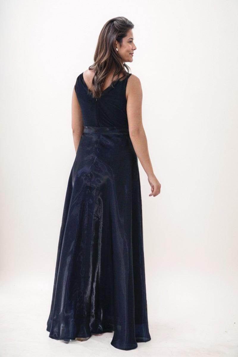 A-line Maxi Chiffon Organza Mother Dress CM0229 - COCOMELODY