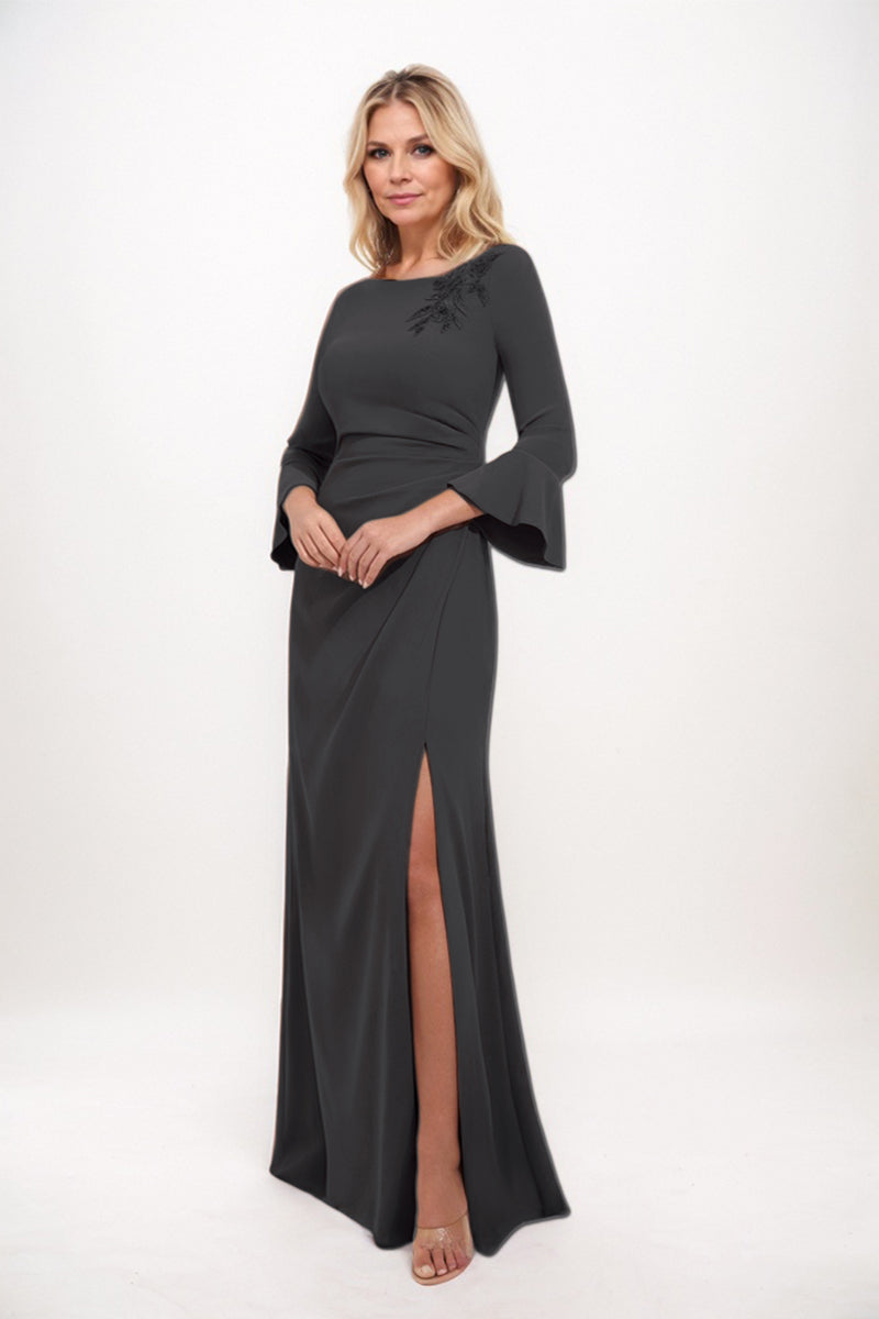 A-line Maxi Stretch Crepe Mother Dress CM0232