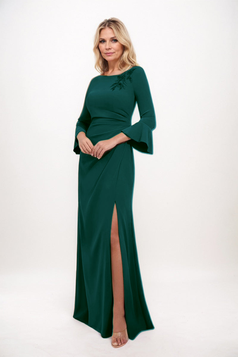 A-line Maxi Stretch Crepe Mother Dress CM0232