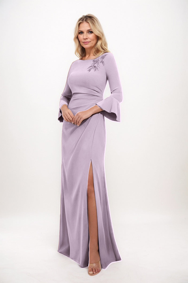 A-line Maxi Stretch Crepe Mother Dress CM0232