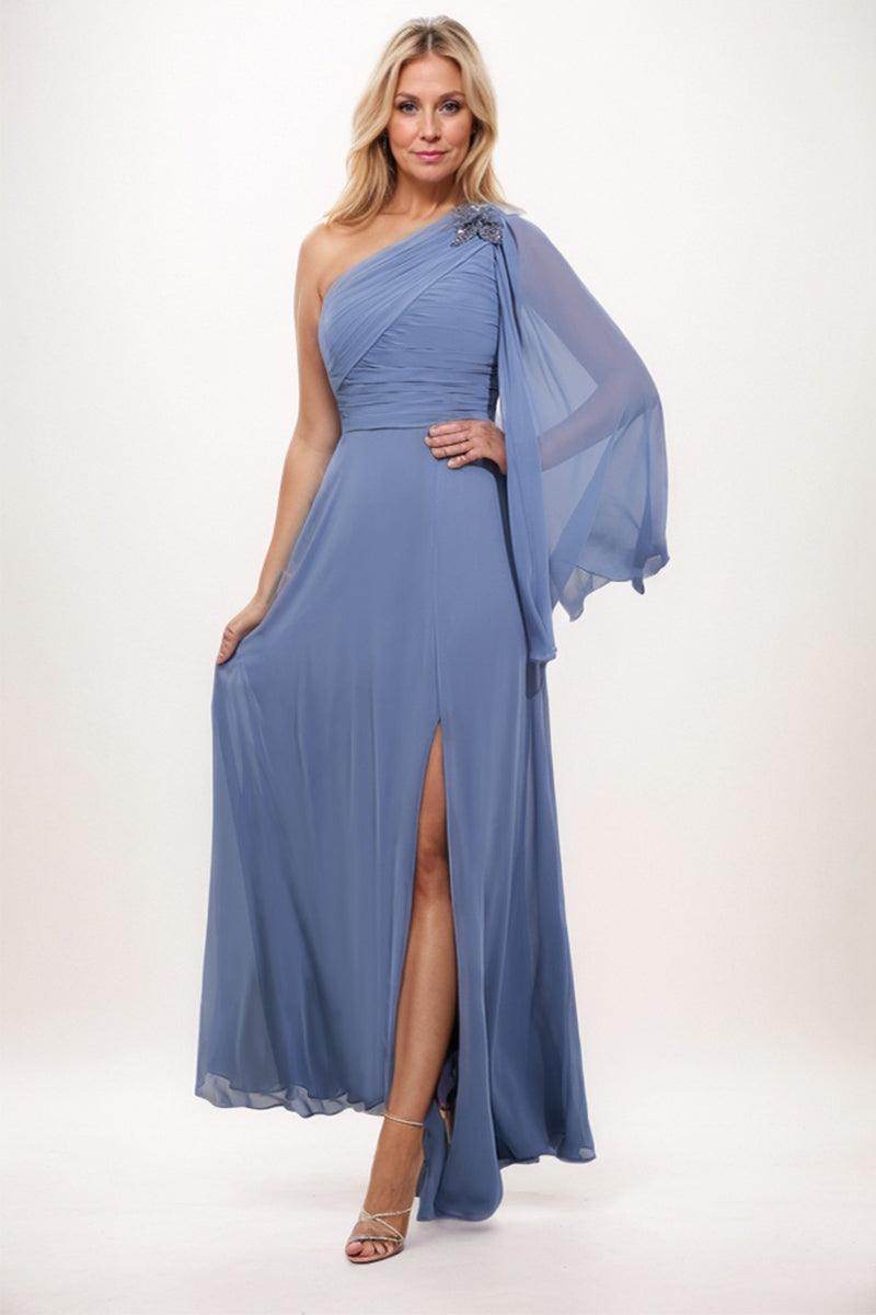 chiffon split maxi dress Strappy Wrap Front Split Leg Maxi Dress In Baby Blue Chiffon. | EGO US