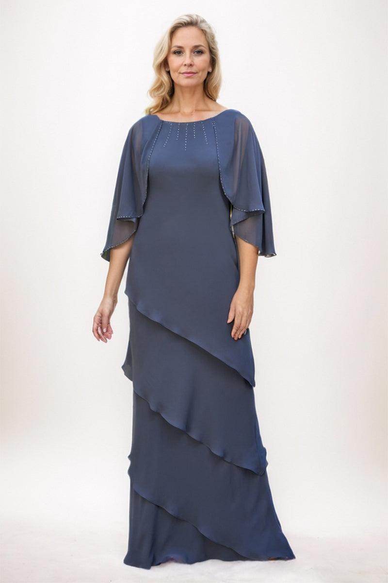 A-Line Maxi Chiffon Mother of Bride Dresses COCOMELODY CM0237, Black A-Line Maxi Chiffon Mother of Bride Dresses COCOMELODY CM0237, Black