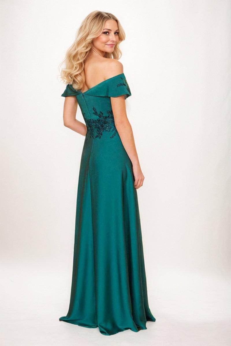 A-Line Maxi Elastic Silk like Satin Mother Dress CM0243 - COCOMELODY