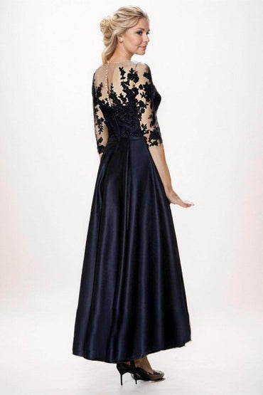 A-Line High-Low Satin Mother Dress CM0244 - COCOMELODY