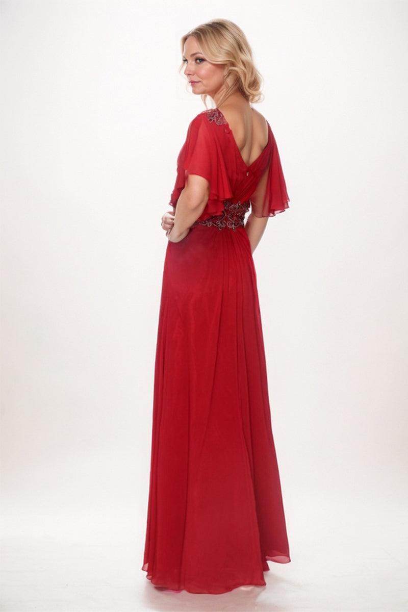 A-Line Maxi Chiffon Mother Dress CM0249 - COCOMELODY