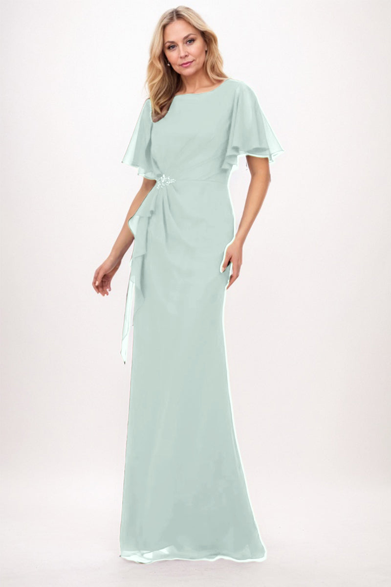 Sheath-Column Maxi Chiffon Mother Dress CM0250