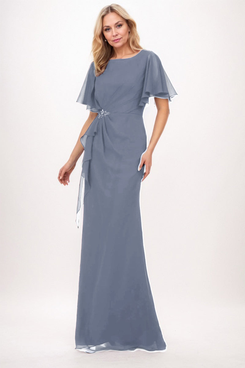 Sheath-Column Maxi Chiffon Mother Dress CM0250