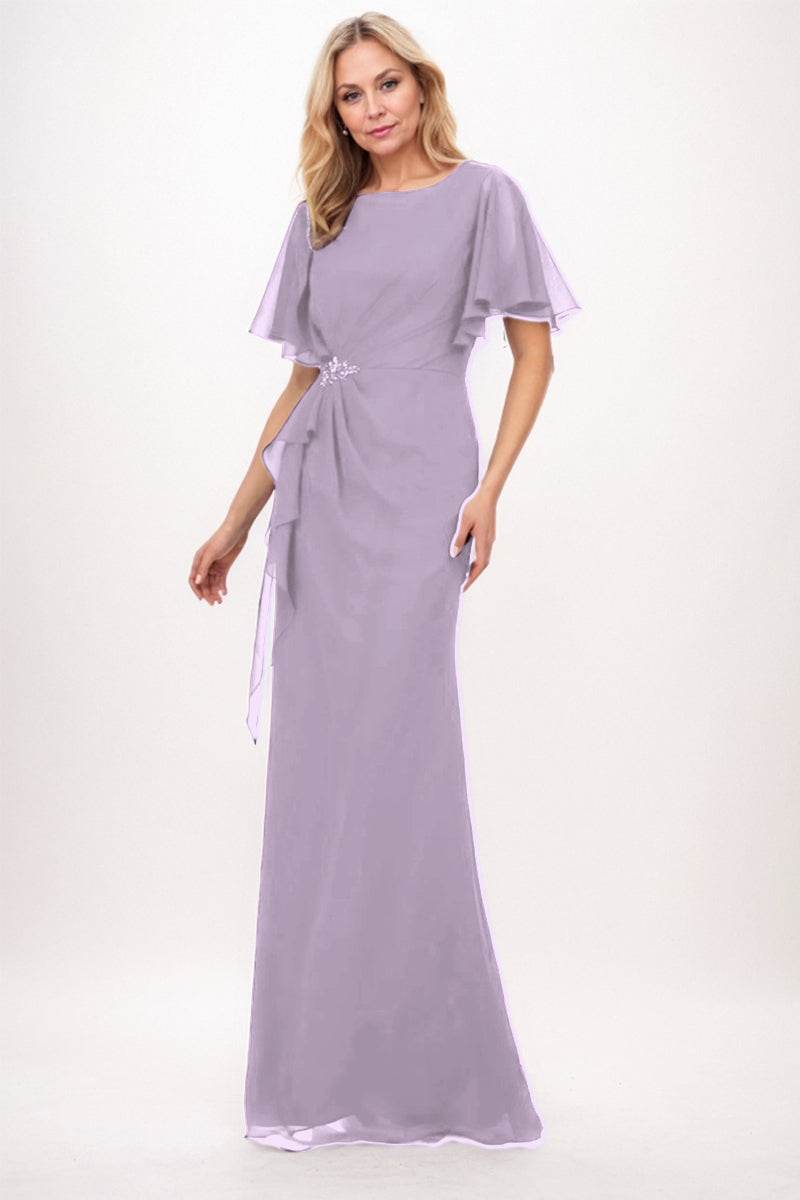 Sheath-Column Maxi Chiffon Mother Dress CM0250 - COCOMELODY