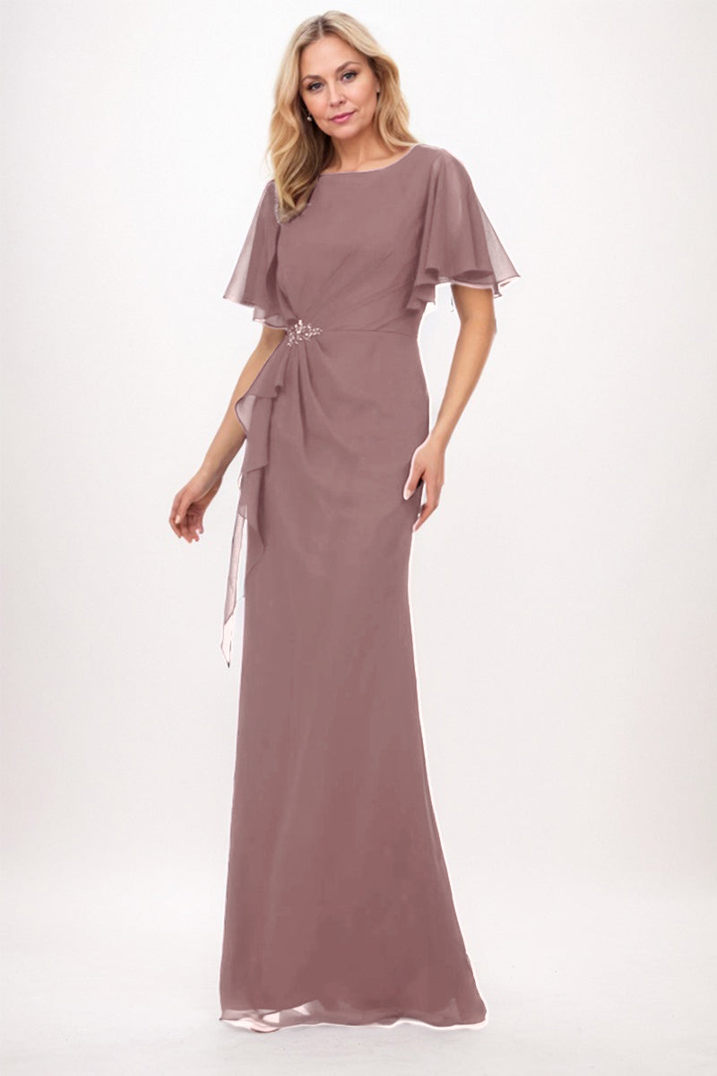Sheath-Column Maxi Chiffon Mother Dress CM0250