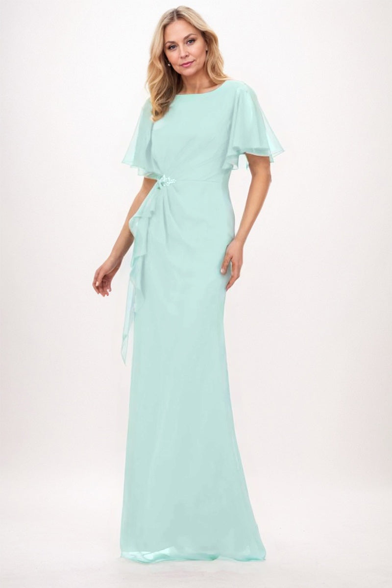 Sheath-Column Maxi Chiffon Mother Dress CM0250