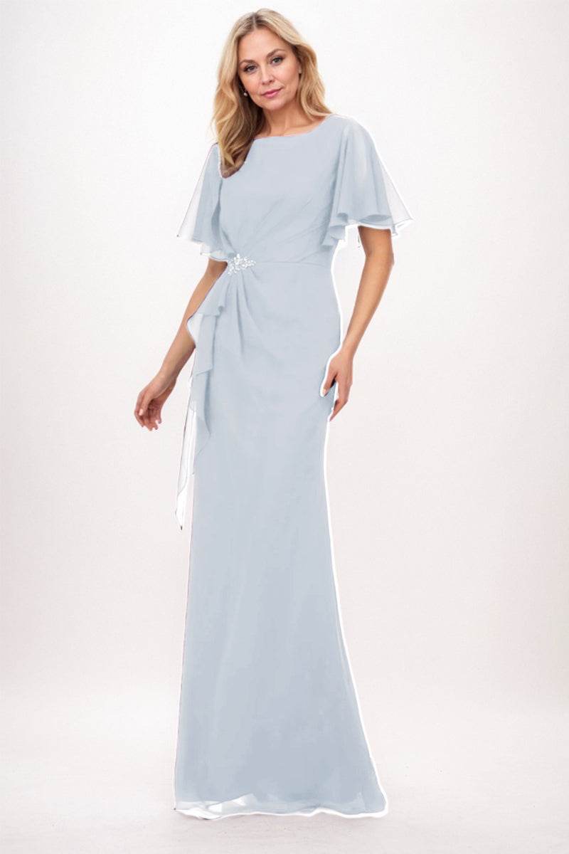 Sheath-Column Maxi Chiffon Mother Dress CM0250 - COCOMELODY