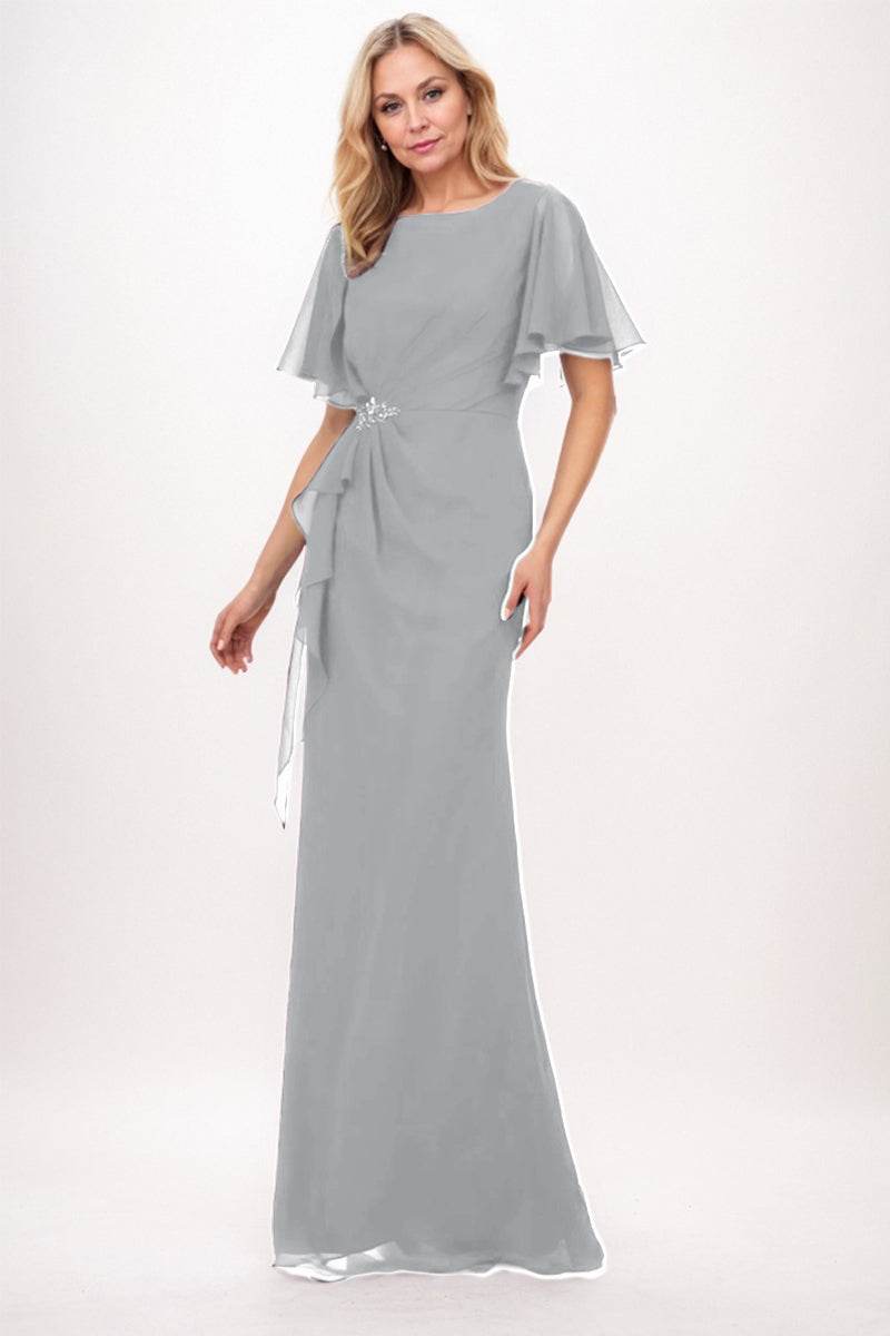 Sheath-Column Maxi Chiffon Mother Dress CM0250 - COCOMELODY