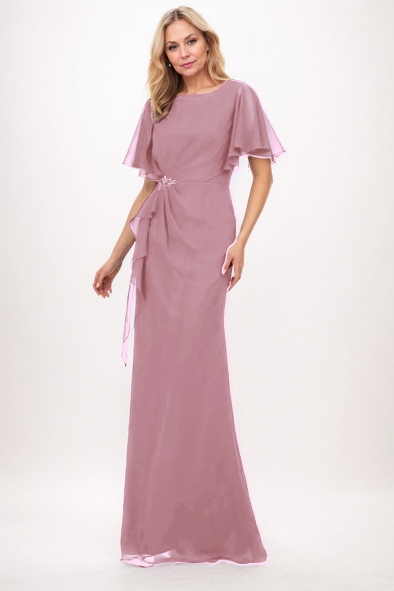 Sheath-Column Maxi Chiffon Mother Dress CM0250