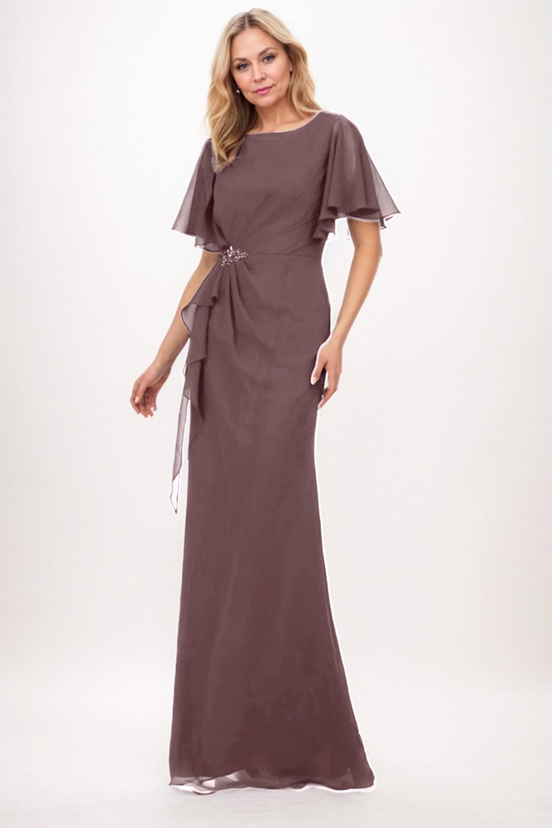 Sheath-Column Maxi Chiffon Mother Dress CM0250