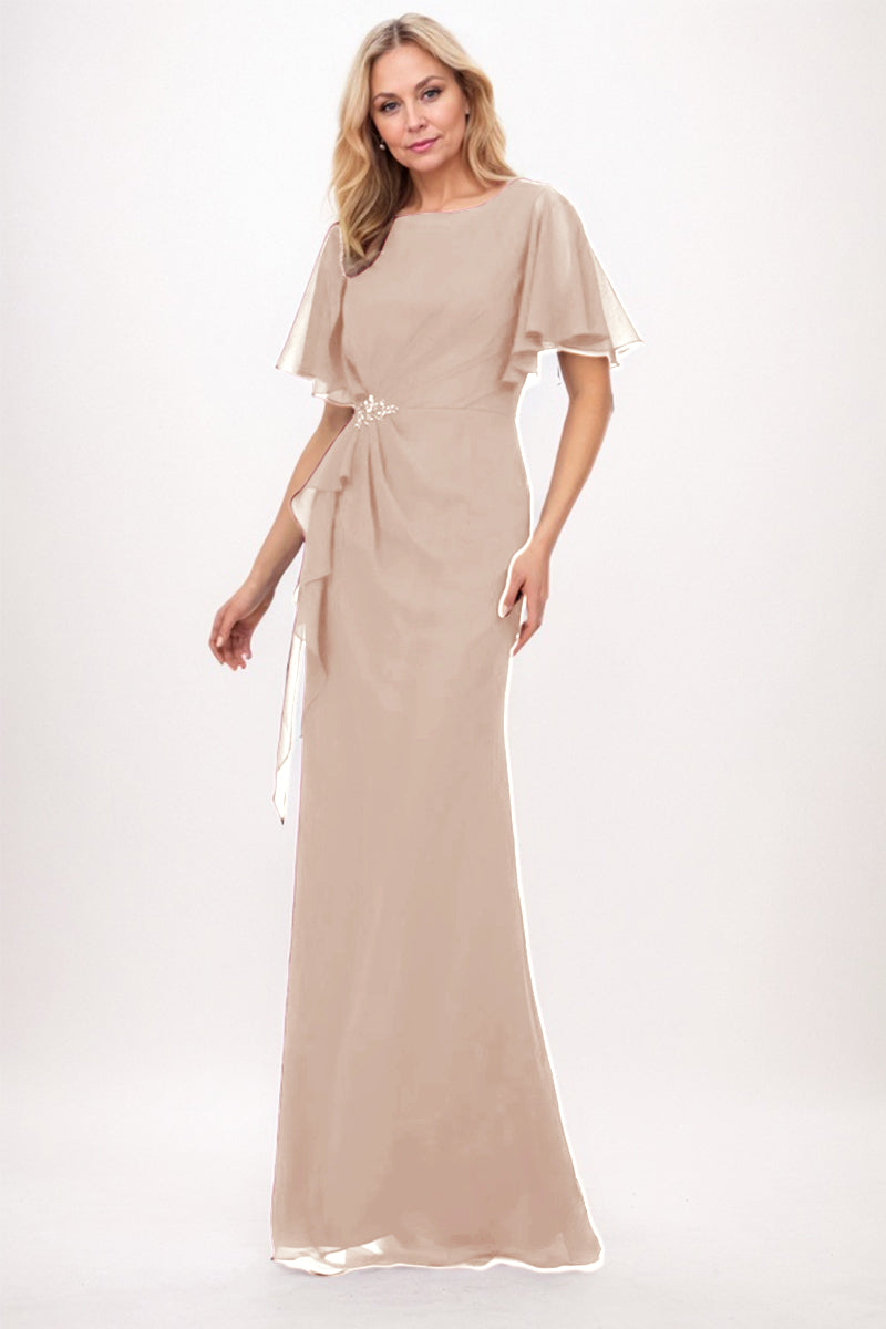 Sheath-Column Maxi Chiffon Mother Dress CM0250