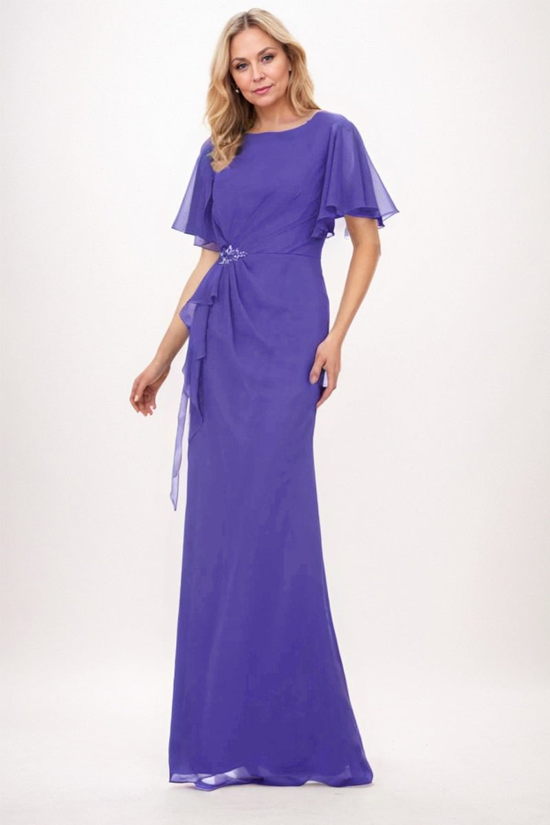 Sheath-Column Maxi Chiffon Mother Dress CM0250