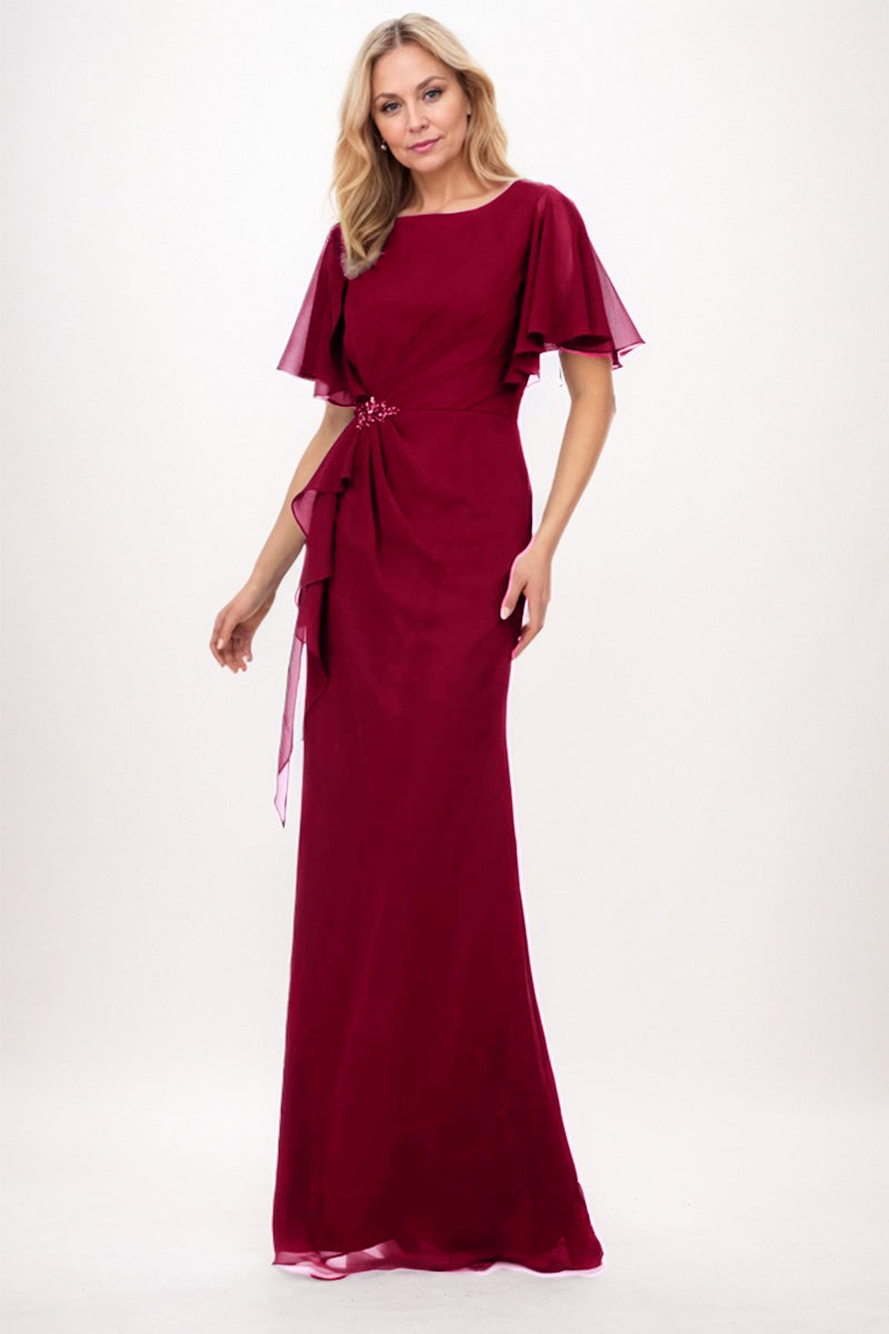 Sheath-Column Maxi Chiffon Mother Dress CM0250