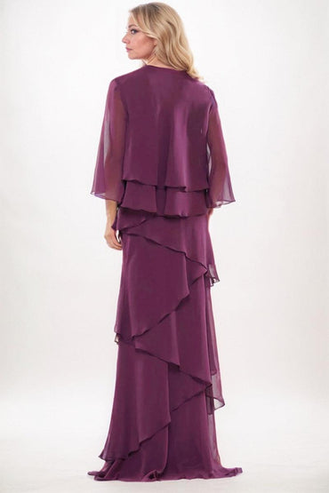 Sheath-Column Maxi Chiffon Mother Dress CM0251