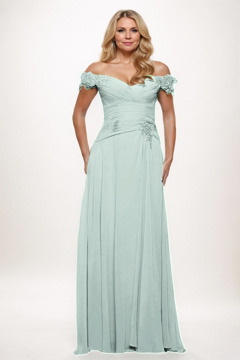 A-Line Maxi Chiffon Mother Dress CM0255